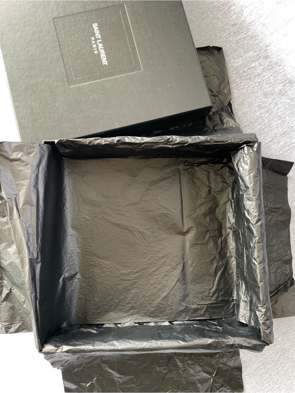 Authentic SAINT LAURENT | Bag Bootie Box with Tissue Gift Decoration Storage - Picture 3 of 16